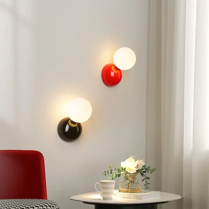 Nordic LED Wall Lamp Cream Cucurbit Flare Light For Bedroom Bedside Living Room Hallway Staircase Aisle Balcony Home Decorations 2