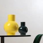 Creative Colorful Big Belly Bright Glazed Ceramic Vase Ornaments Living Room Homestay Desktop Flower Arrangement Art Vase Crafts 2