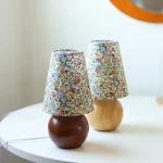 Retro Floral Small Table Lamp Bedside Lamp French Pastoral Style Decoration Solid Wood Table Lamp Indoor Atmosphere Lamp 4