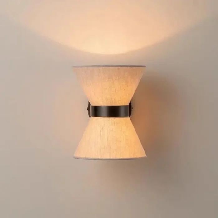Cloth wall light reading light simple living room bedroom headboard aisle light Japanese atmosphere Wall lamp 2