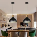 Retro Industrial Pendant Light Vintage Loft Pendant Lamp Dome Shade Decor for Home Kitchen Bar Restaurant Hanging Light E27 2