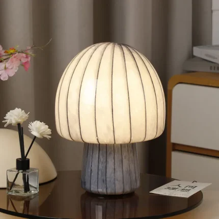 French Cream Style Decorative Atmosphere Mushroom Sleep Night Light Bedroom Bedside Table Lamp Cute Gift For Girls 1