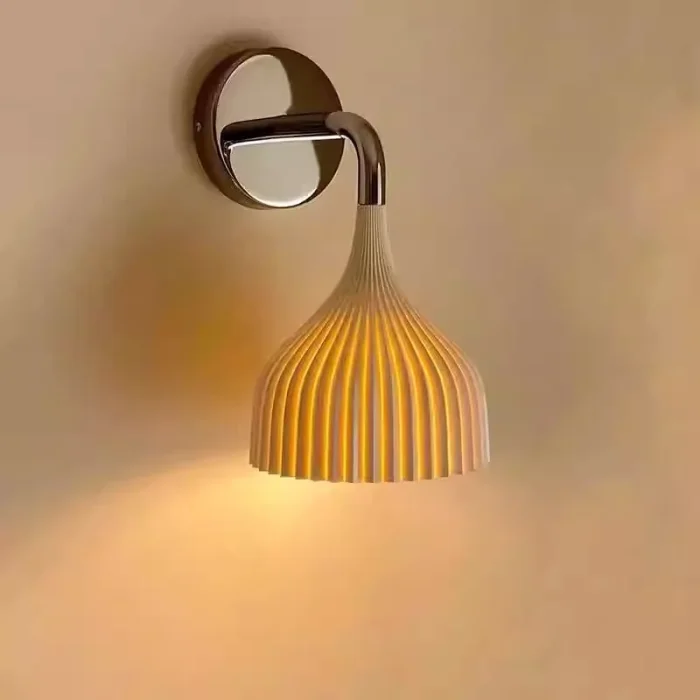 LED Wall Lamp Bedroom Bedside Lamp Modern Simple Nordic Cream Style Living Room Background Wall Lamp 1