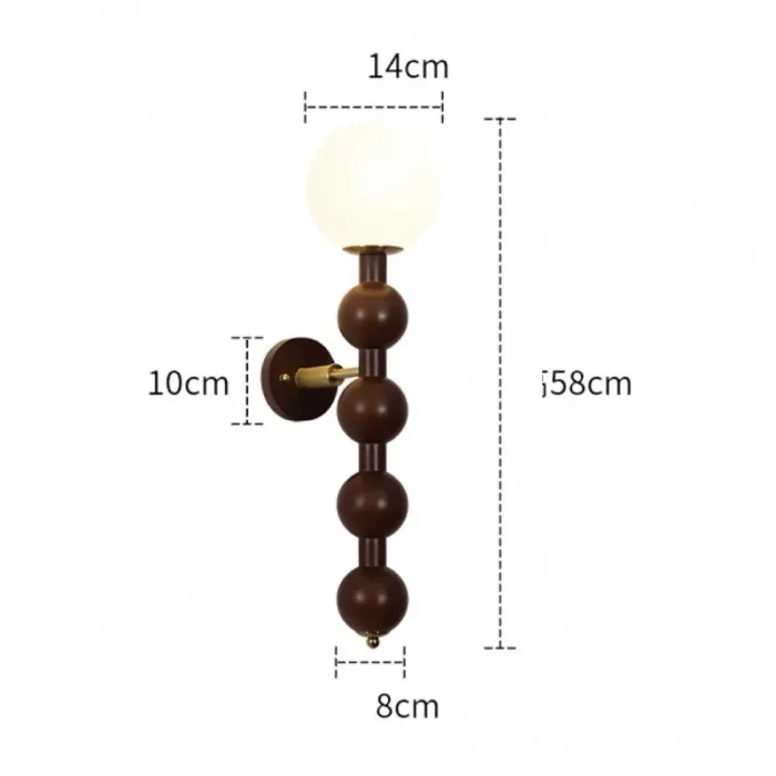 French Wall Lamp Retro Walnut Living Room Bedroom Room Wall Lamp American Solid Wood Bedside Decorative Lamps 6