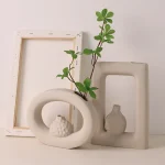 Nordic Ins Plain Embryo White Ceramic Vase Ornaments Living Room Homestay Hotel Desktop Flower Arrangement Container Home Decor 2