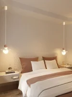Flower Bud Chandelier Cream Simple Bedroom Children's Bedside Small Chandelier Restaurant Aisle Background Wall Decorative Lamp 4