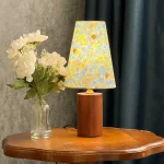 French Style Fresh Flowers Romantic Atmosphere Bedside Table Lamp Solid Wood Bedroom Study Photo Decoration Floral Lamp 4