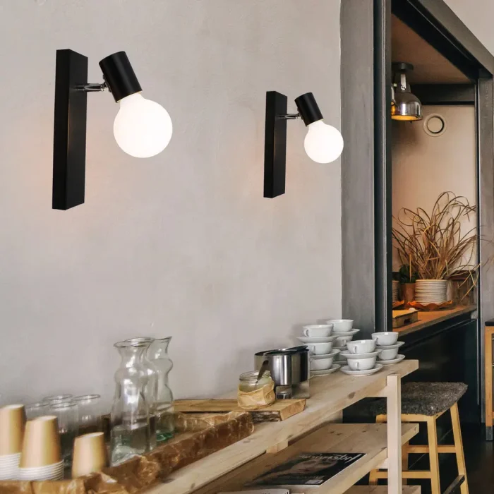 Modern Led Iron Wall Lamp Indoor Lighting Fixture Sconce Corridor Aisle Hall Bedroom Kitchen Rectangular Base Decorative Lights 5