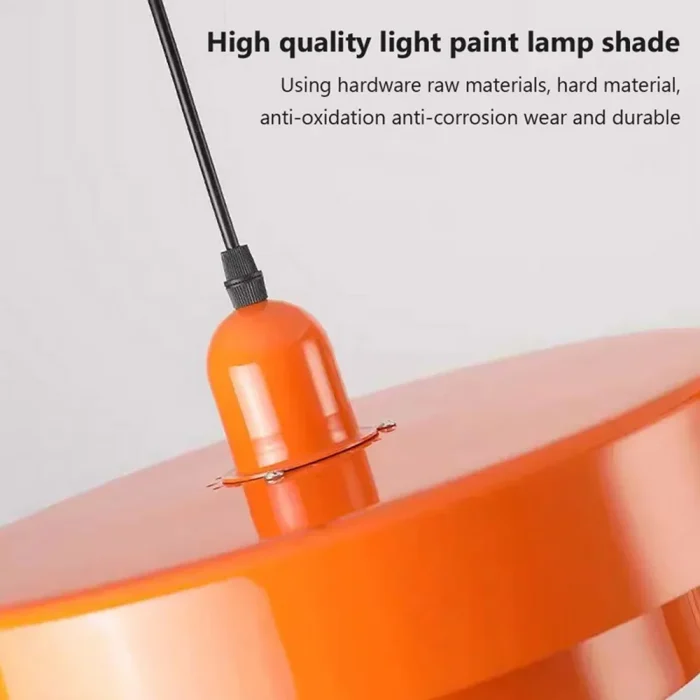 LED Nordic Pendant Light Medieval Carbon Steel Aluminum White Dark Green Orange Illumination For Restaurant Living Rooms Fixture 6