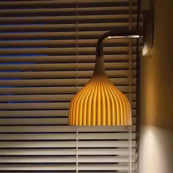 LED Wall Lamp Bedroom Bedside Lamp Modern Simple Nordic Cream Style Living Room Background Wall Lamp 2