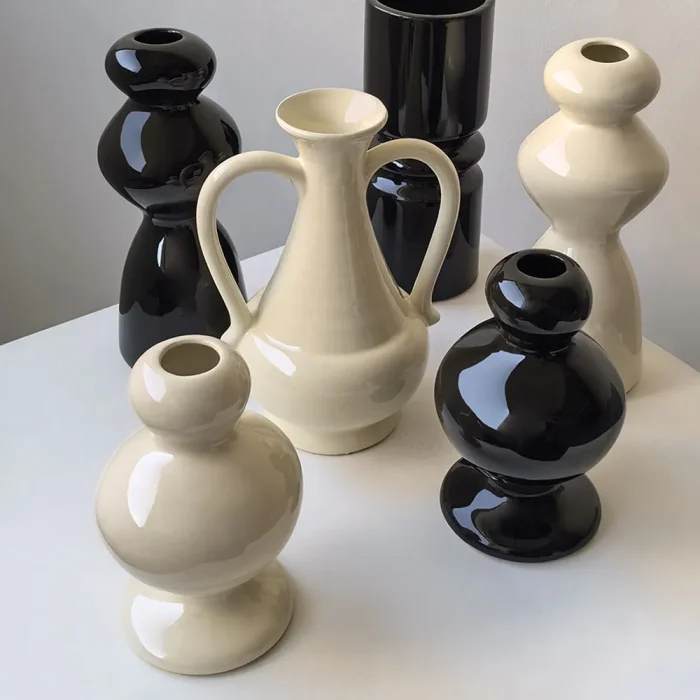 Nordic Instagram Shaped Ceramic Vase Ornaments Living Room Dining Table Flower Arrangement Art Vase Home Decoration Accessories 2