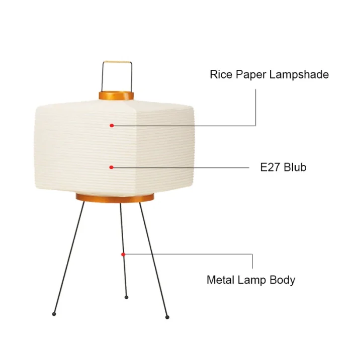 Japanese Creative Tripod Floor Lamp Designer Wabi-sabi Style Bedroom Rice Paper Standing Lights Home Hotel Lighting Decoration 4
