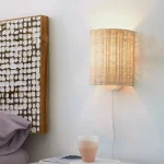 Simple Japanese Rattan Wall Lamp Creative Personalized Bedroom Aisle Wall Bedside Rattan Lamp 2