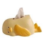 Nordic ins lying flat duck ceramic tissue box living room porch bathroom drawer storage carton home decoration accessories 5