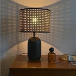 Retro Table Lamp Atmosphere Lamp Living Room Rattan Lamp Creative Bamboo Bedroom Bedside Lamp Interior Decoration Lamp 5