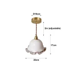 French Retro Brass Glass Chandelier Japanese Bedside Atmosphere Lamp Restaurant Bar Entrance Coffee Shop Chandelier 6