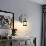 Retro Wall Lamp Outdoor Porch Wall Light Corridor Courtyard Stairs Terrace Balcony Wall Lamp Shade Europe Antique Aisle Lamp 4