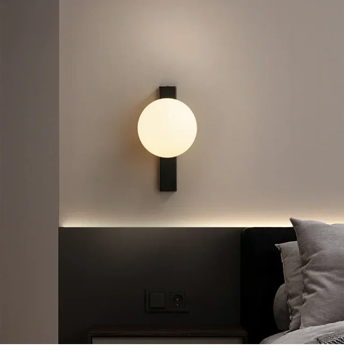 Flat Ball Wall Lamp Minimalist Bedroom Bed Wall Lamp Modern Living Room Background Wall Lamp Hotel Aisle Lamp for Home 2
