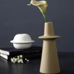 Nordic Geometric Irregular Morandi Vase Ceramic Decoration Creative Frosted Living Room Dried Flower Vase Simple Decoration 2