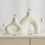 Flower Vases Home Decor Nordic Ceramic Vase Home Decoration Accessories Office Bookshelf Decorative Flower Vase Design Original 6