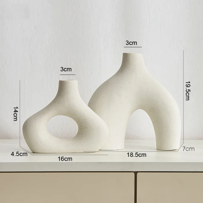 Flower Vases Home Decor Nordic Ceramic Vase Home Decoration Accessories Office Bookshelf Decorative Flower Vase Design Original 6