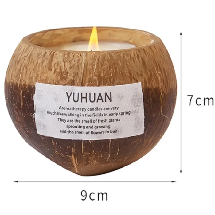 300g Coconut Shell Scented Sandle Essential Oil Fragrance Ornament hand-made coconut shell scented candle can burn more than 50 5