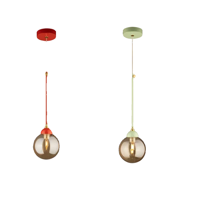 Modern Ball Chandelier Restaurant Living Room Bar Creative Stained Glass Bedroom Bedside Pendant Lamp 5