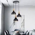 Modern LED Pendant Lights Nordic Minimalist E27 Solid Wood Hanging Lamps Kitchen Restaurant Lighting Fixtures 3