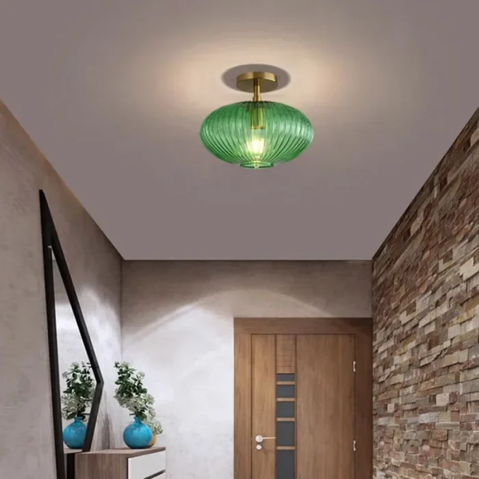 LED Nordic Glass Ceiling lights Minimalist bathroom Balcony Bedroom Entrance Light fixture Indoor lighting Glass Ceiling Lamp 1