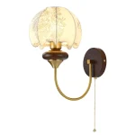 French medieval wall lamp pattern cloth decoration bedroom bedside lamp background wall cable switch lamp 5