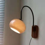 Retro Glass Wall Lamp Creative Solid Wood Bedroom Bedside Study Living Room Decoration Atmosphere Wall Lamp 2