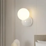 LED White Ball Small Wall Light Cream Wind Bedroom Living Room Children's Room Stairs Corridor Wall Lamp 2