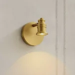 Retro All-copper Bathroom Decorative Picture Mirror Headlight Bathroom American LED Waterproof Wash Mirror Bedroom Bedside Lamp 1