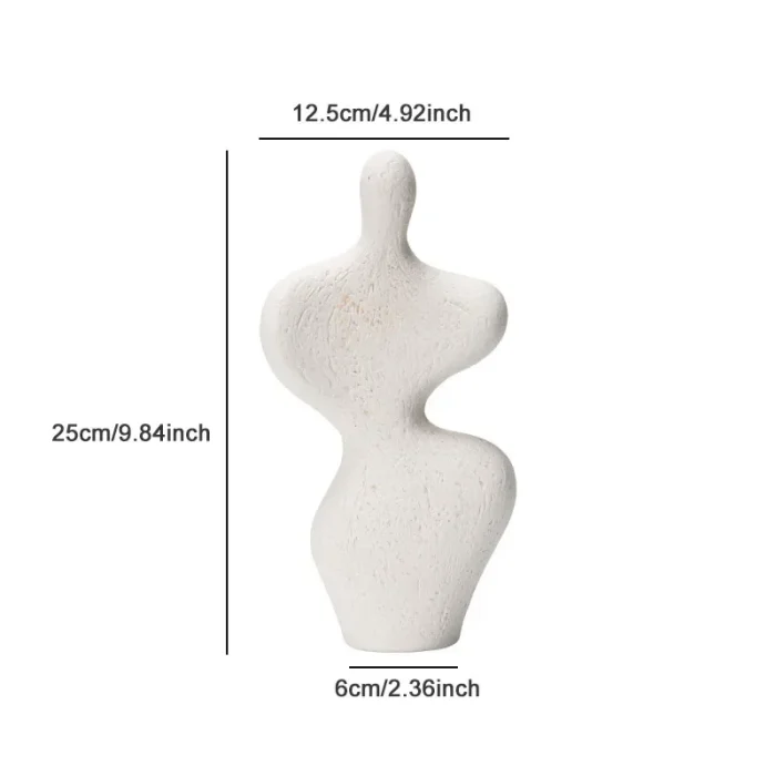 Nordic White Vegetarian Ceramics Desktop Vases Ornaments Office Desktop Flower Arrangement Container Home Decoration Accessories 6