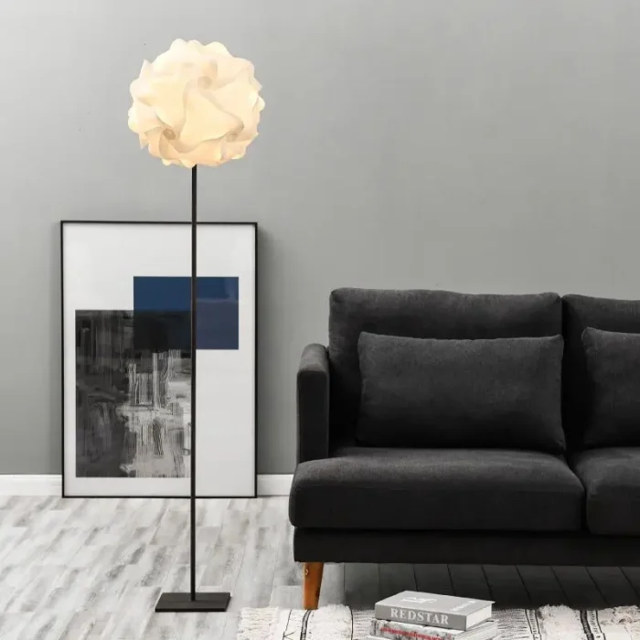 Simple Chongming Flower Floor Lamp Ins Style Retro Style Bedroom Living Room Flower Ball LED Vertical Floor Lamp 1