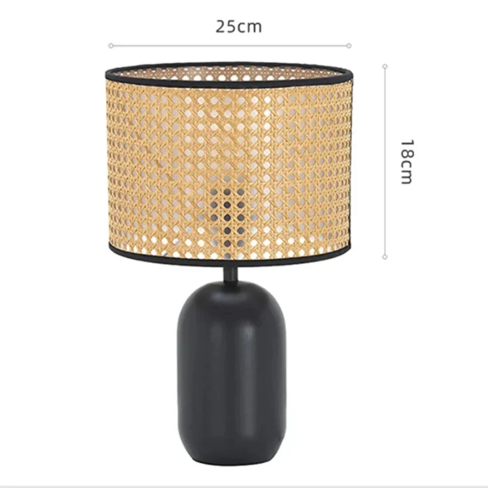 Retro Table Lamp Atmosphere Lamp Living Room Rattan Lamp Creative Bamboo Bedroom Bedside Lamp Interior Decoration Lamp 6