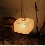 Japanese Creative Tripod Floor Lamp Designer Wabi-sabi Style Bedroom Rice Paper Standing Lights Home Hotel Lighting Decoration 3