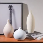 Nordic Ins Small Mouth Ceramic Vase Ornaments Living Room Bedroom Entrance Desktop Flower Arrangement Vases Wedding Decoration 3