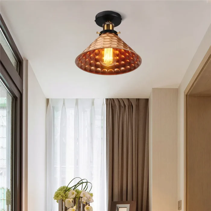 Retro Industrial Ceiling Light Modern Nordic Flush Mount Ceiling Lamps Shade for Dinning Room Living Room Indoor Lighting Decor 1