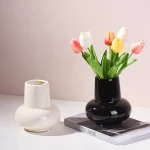 Nordic Ins Ceramics Vase Home Decoration Ornaments White Vegetarian Geometry Flower Pot Art Vases Home Decorations Crafts Gifts 2