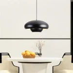 Nordic LED Pendant Lamp Simple Black and White Mushroom Lights Bedroom Dining Living Room Study Bar Indoor Home Hanging Fixtures 4