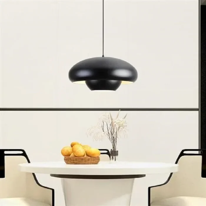Nordic LED Pendant Lamp Simple Black and White Mushroom Lights Bedroom Dining Living Room Study Bar Indoor Home Hanging Fixtures 4