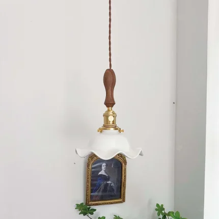 Bedroom Bedside Chandelier Retro Restaurant Bar Decorative Lamp Study Aisle Glass Ceramic Small Chandelier 2