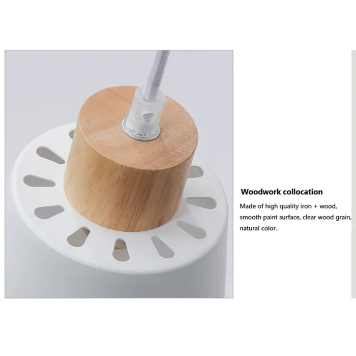 PHYVAL Nordic Pendant Lamp simple Creative Modern Pendant Light White lampshade E27 Bedroom Restaurant Living Room Lighting 6