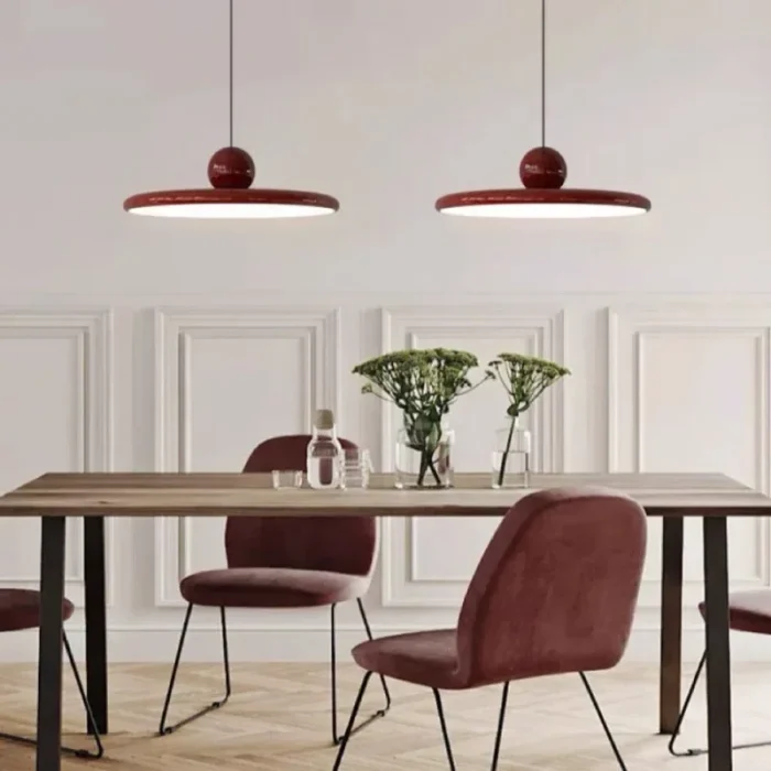 LED Nordic Pendant Light Macaron Iron Home Decoration Hanging Lamp Restaurant Living Room Bedroom Indoor Illumination Chandelier 1