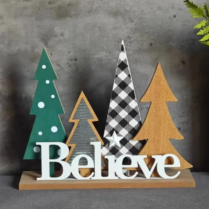 American Christmas Tree Shape Ornaments Living Room Bedroom Dining Table Landscaping Crafts Christmas Decoration Accessories 1