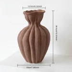 Nordic Geometric Ceramic Vase Ornaments Living Room Porch Dining Table Flower Arrangement Art Vase Wedding Background Decoration 6