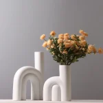 Ins Vase Home Decor Flowers Vase Nordic Ceramic Flower Arrangement Dried Flower Art Home Living Room Decor Vase Decoration 1