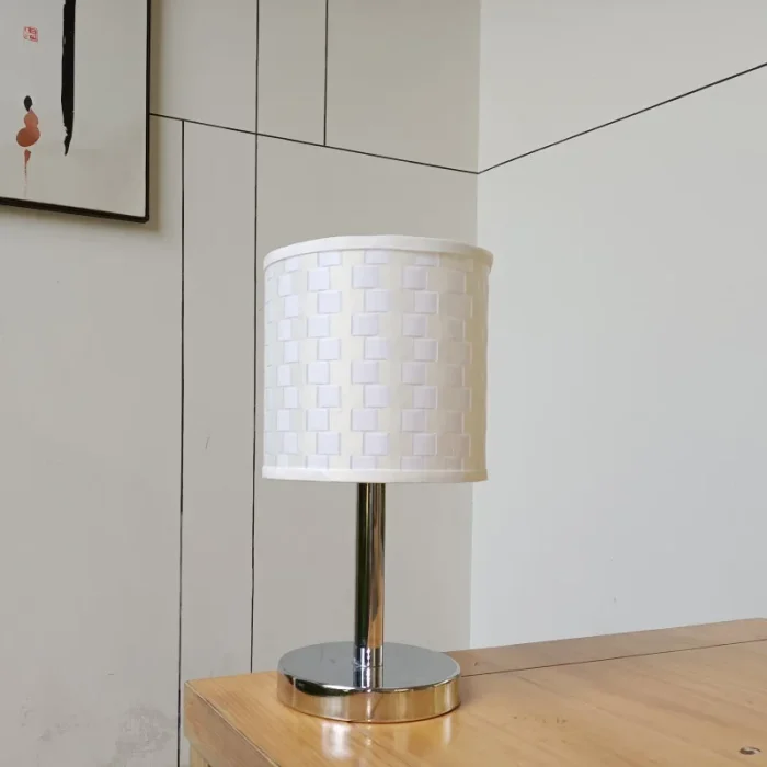 Nordic Desk Lampshade Barrel-shaped Lampshade Study Lamp Hand-woven Fabric PVC Lampshade Fabric Bedside Atmosphere Lamp 1