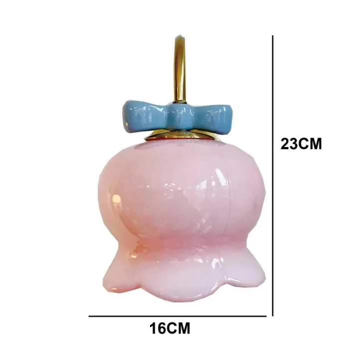 G9 French Simple Bow Cream Bell Orchid Copper Glass Wall Lamp Corridor Aisle Bedside Bedroom Decorative Lamp 6